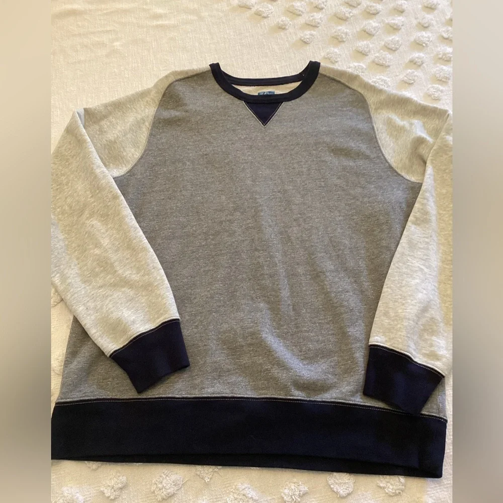 J Crew Vintage Fleece color block crew neck sweatshirt CR197